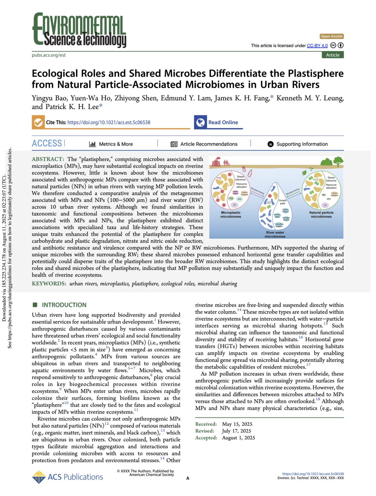 Bao et al. 2025 – River MP Plastisphere